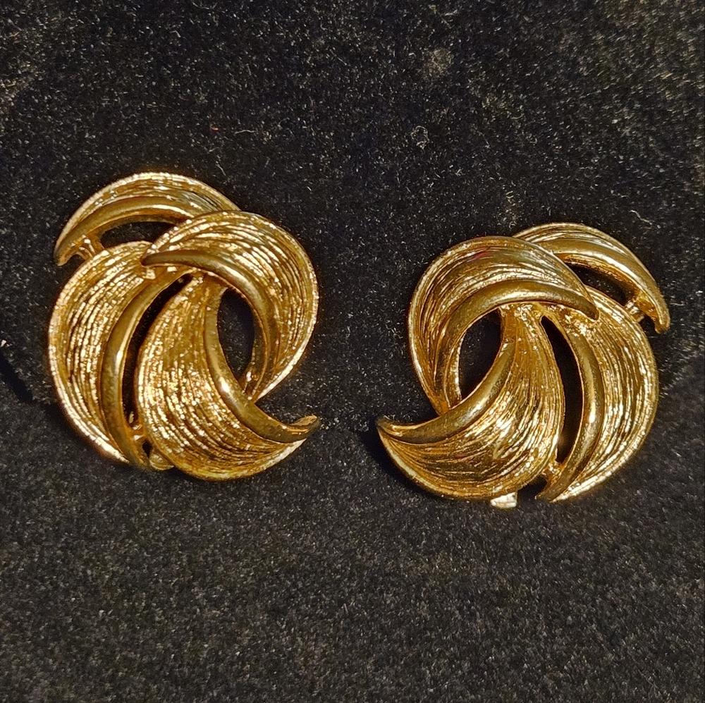Vintage Givenchy Goldtone Clip Earrings